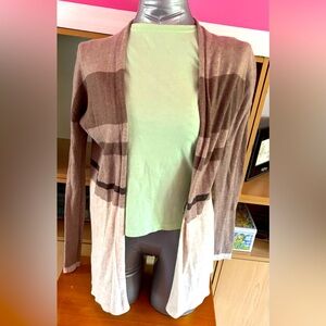 Gap Women’s Cream Striped Cardigan, Size S